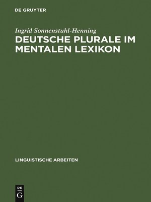 cover image of Deutsche Plurale im mentalen Lexikon